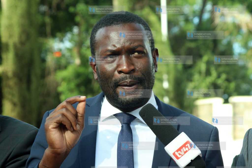 Nairobi Senator Edwin Sifuna at DCI Headquarters