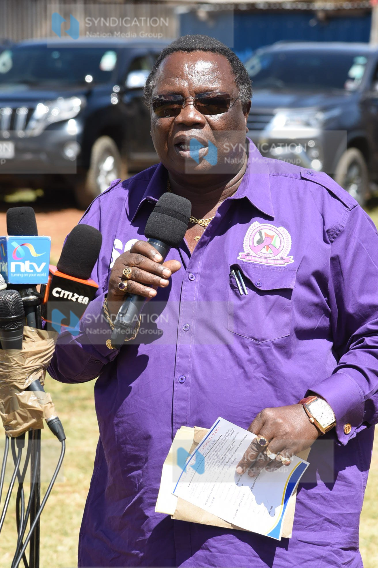 Francis Atwoli during a fundraiser
