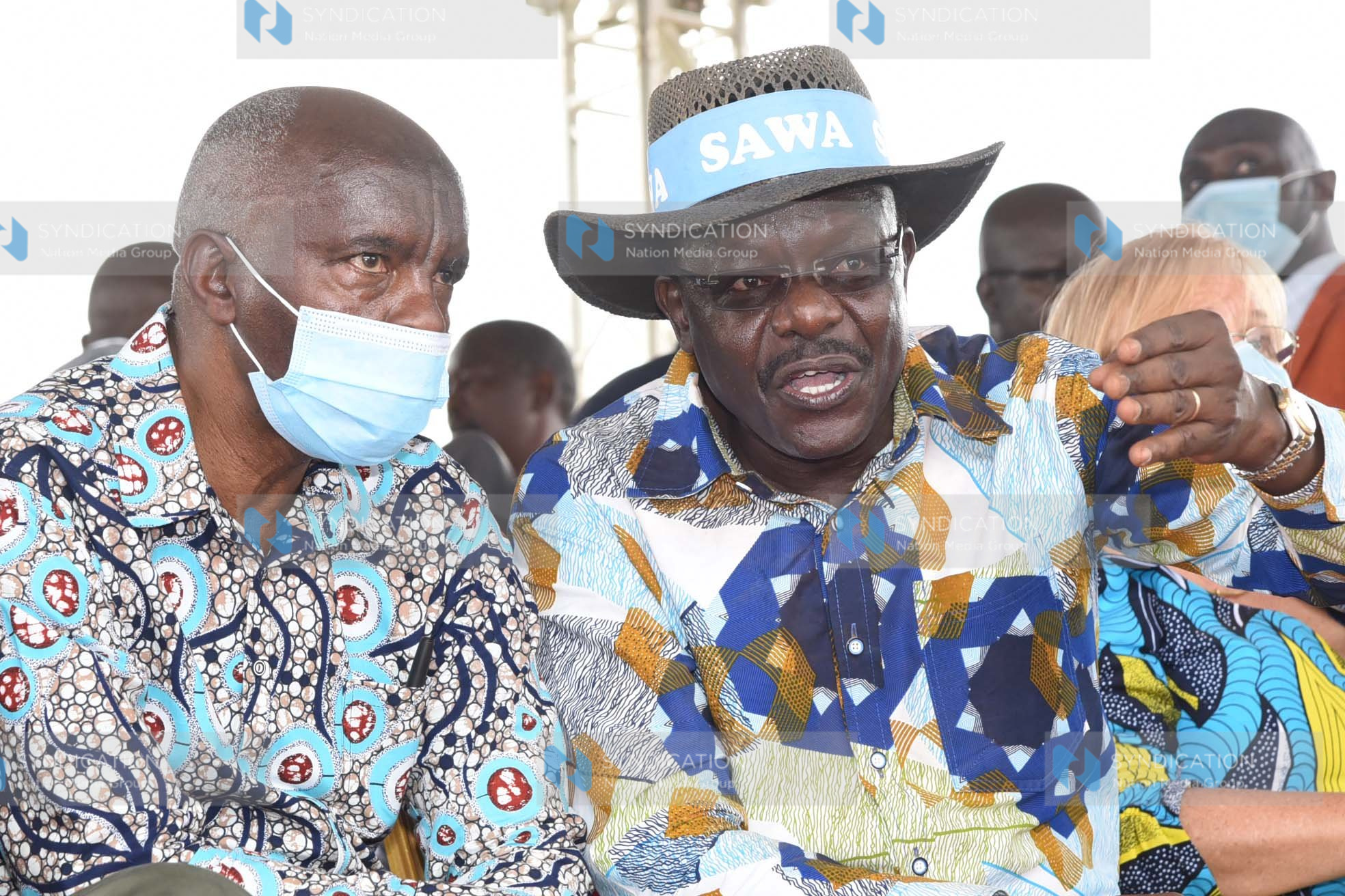 Makueni County Governor Prof. Kivutha Kibwana and Presidential hopeful Dr. Mukhisa Kituyi