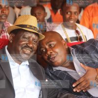CORD leader Raila Odinga and Sadat Muhindi