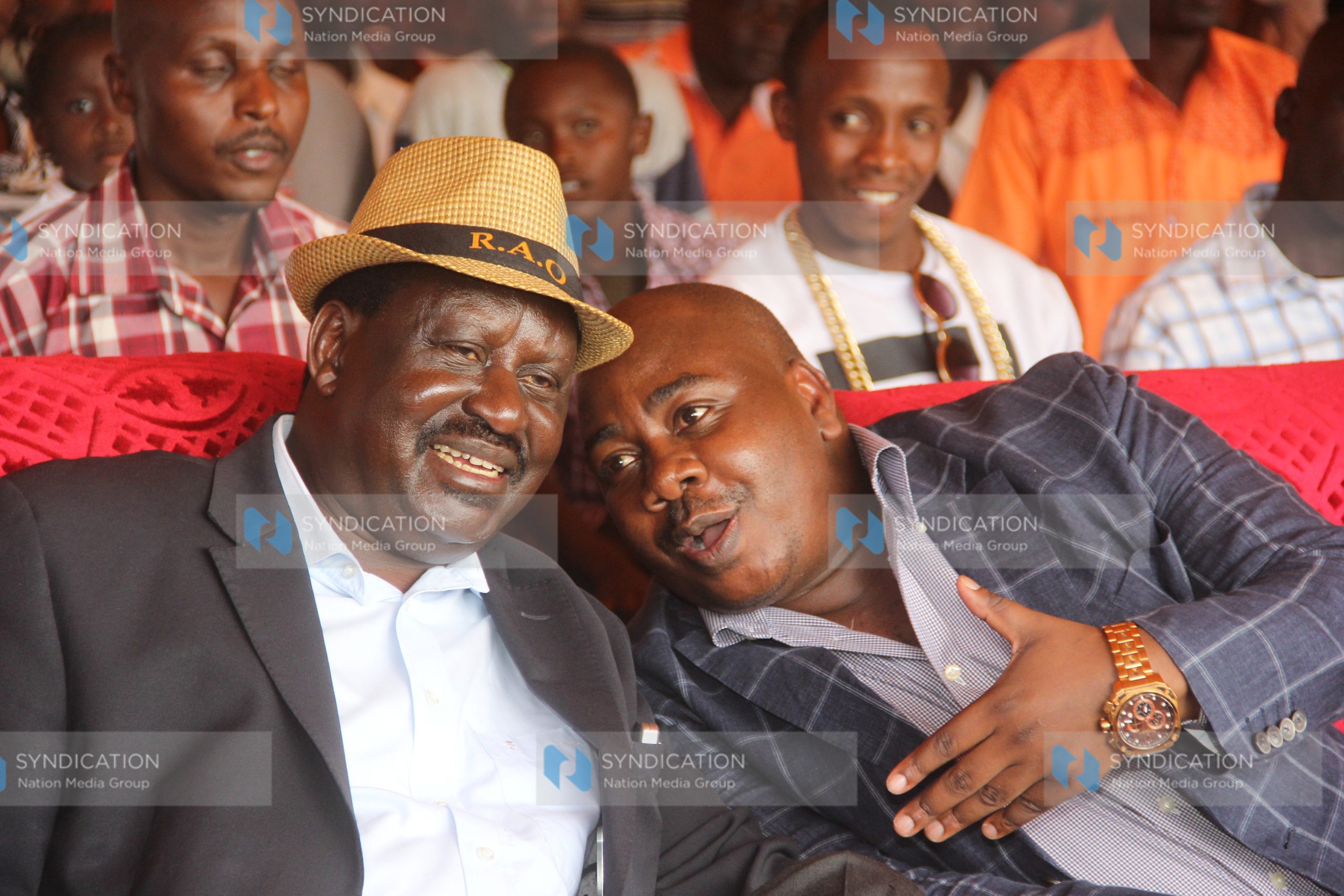 CORD leader Raila Odinga and Sadat Muhindi