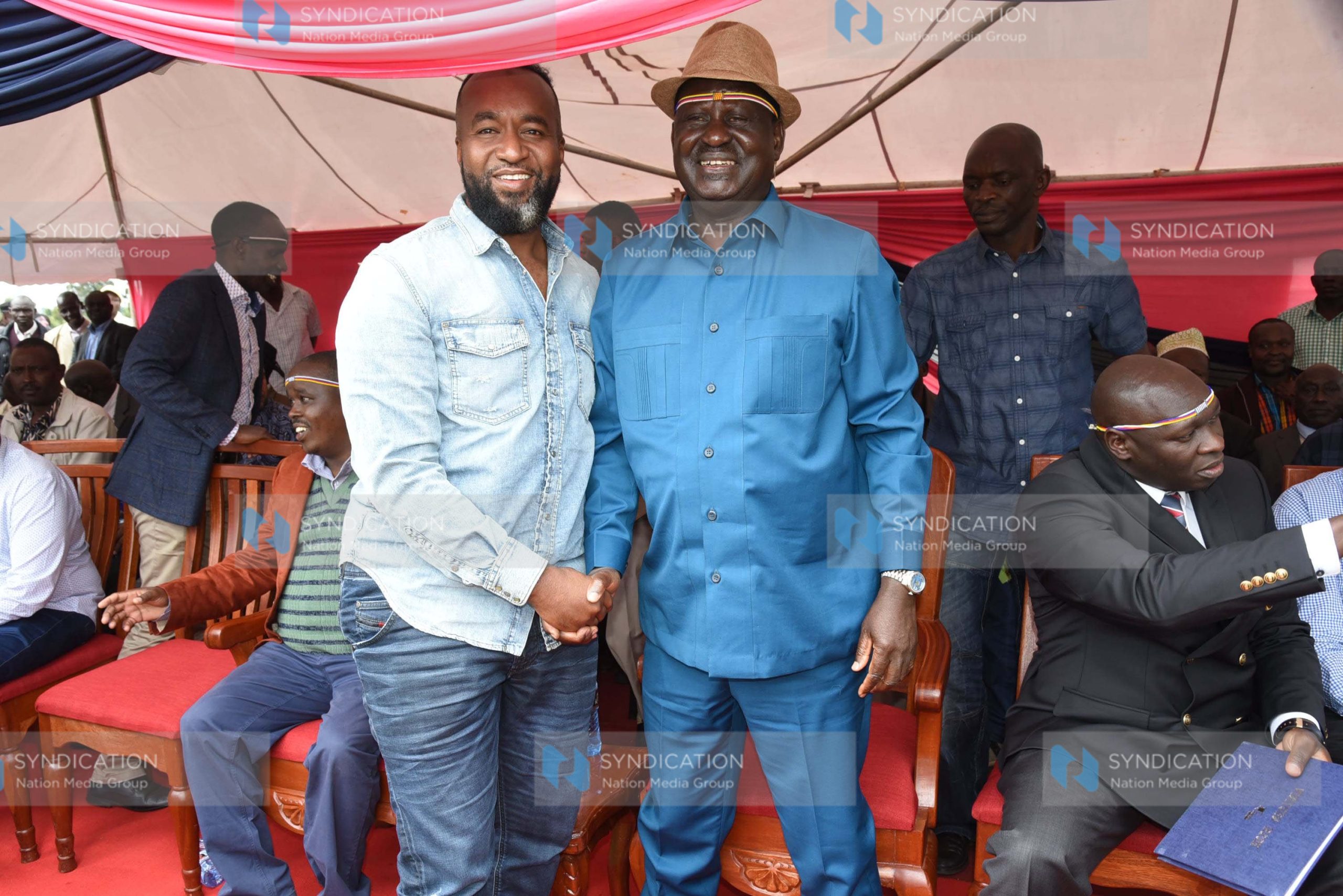 Former Prime Minister Raila Odinga and Mombasa County Governor Hassan Joho