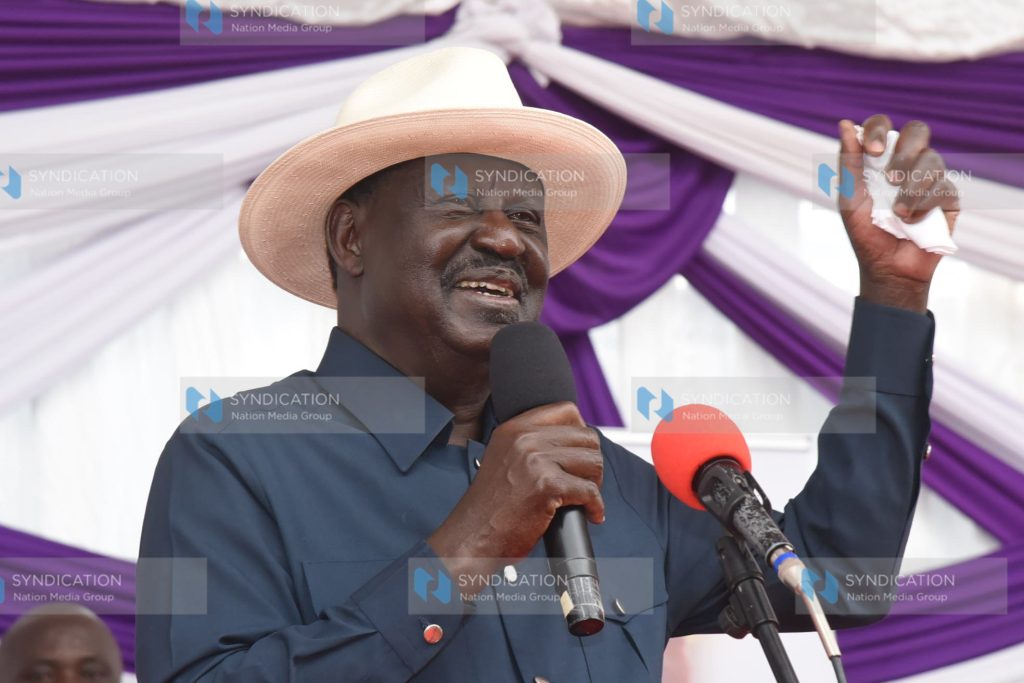 Former Prime Minister Raila Odinga