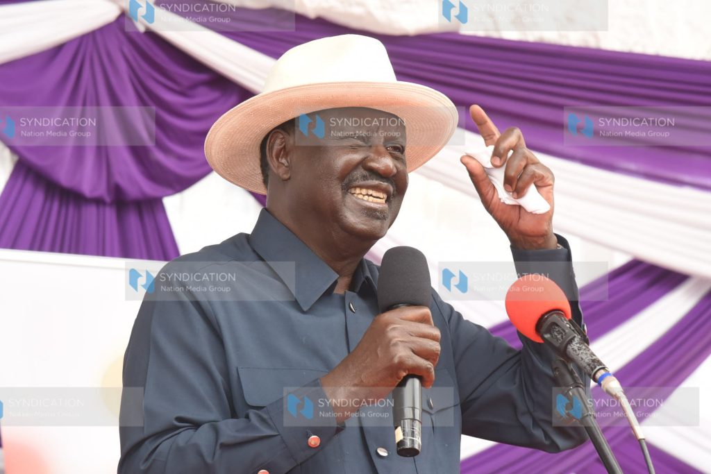 Former Prime Minister Raila Odinga