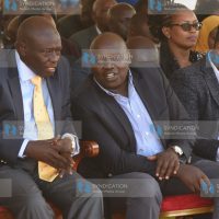 Deputy President Rigathi Gachagua , Nandi Senator Samson Cherargei, and National Assembly Majority Leader Kimani Ichungwa