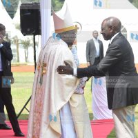 President William Ruto congratulates Bishop John Kiplimo Lelei