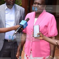 Uasin Gishu Senator Prof. Margaret Kamar and County Assembly Speaker David Kiplagat