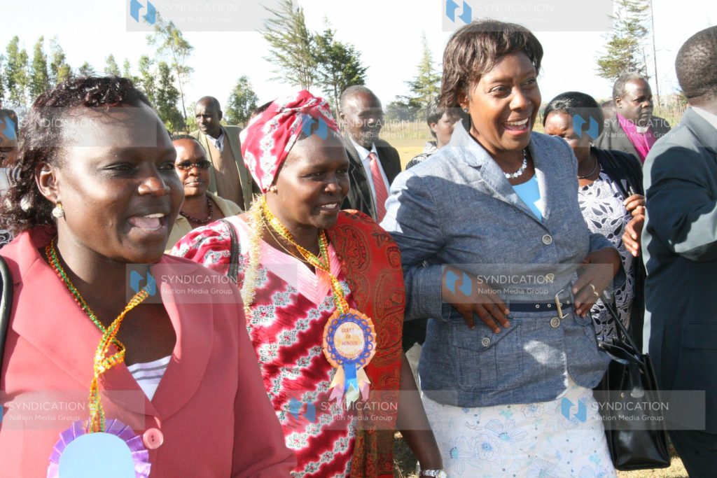 Water Minister Charity Ngilu and Eldoret East MP Prof. Margaret Kamar