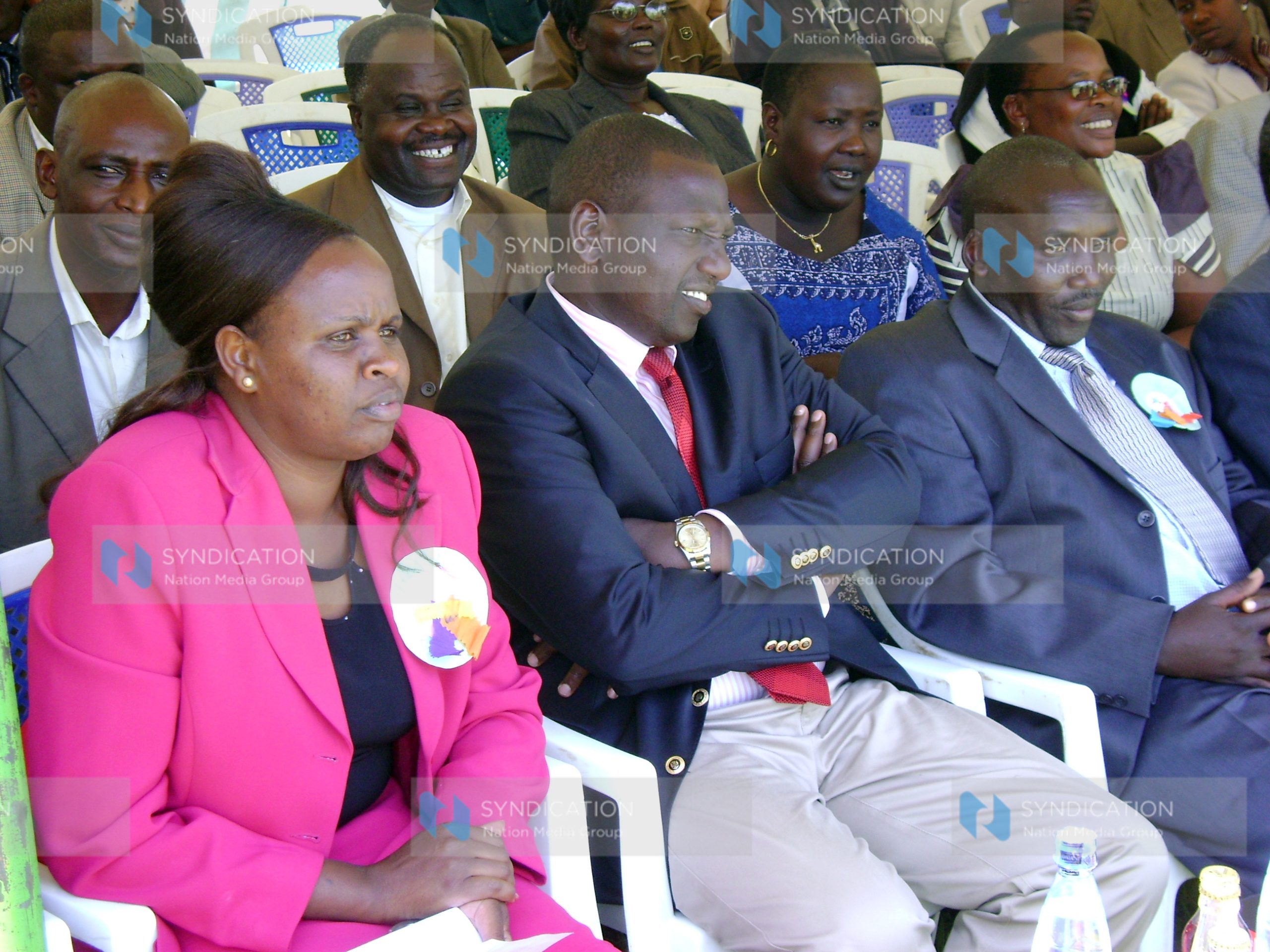 Agriculture Minister William Ruto and Eldoret South MP Peris Simam