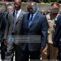 President Mwai Kibaki during the official commissioning of the Fire-fighting equipment