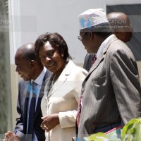 Water Minister Charity Ngilu and members of the Serena Team