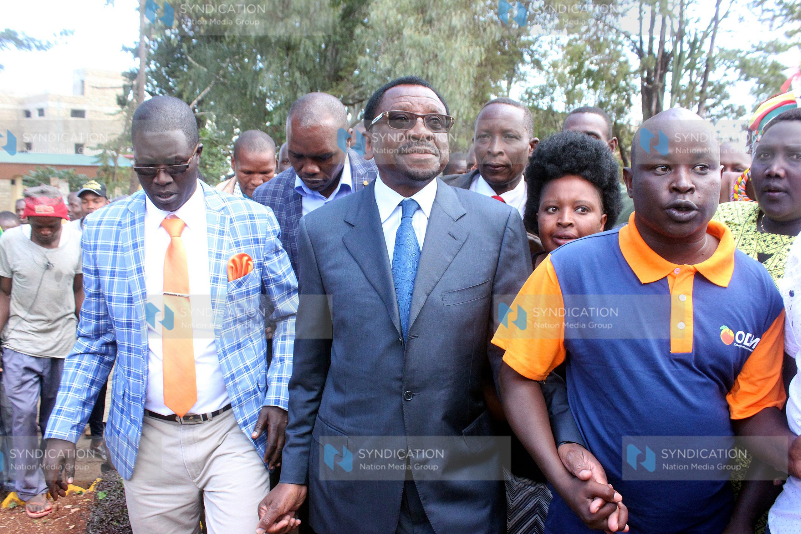 arliamentary aspirant Baringo south in ODM party Moses Olempaka, accompanied by senior counsel James Orengo
