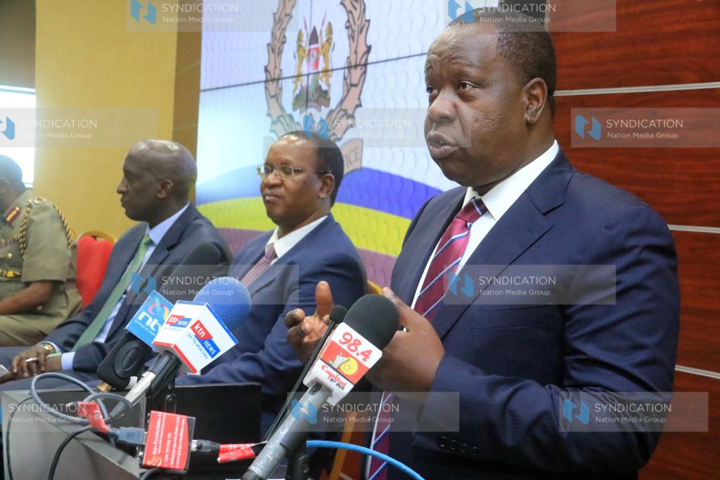 Interior Cabinet secretary Fred Matiang'i