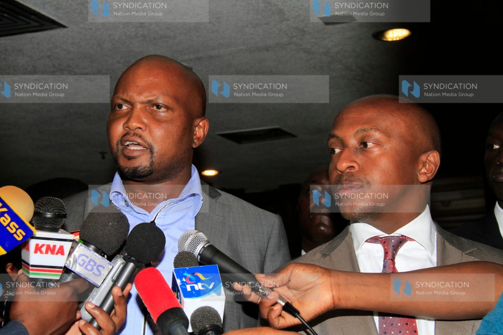 Gatundu South MP Moses Kuria and his counterpart from Tetu Ndungu Gethenji