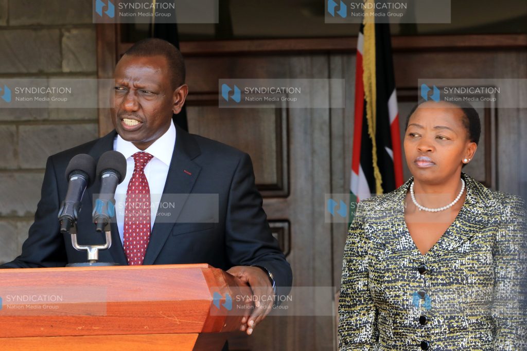 Deputy President William Ruto address the media