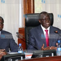 Joint parliamentary Select committee on IEBC co-chairpersons James Orengo and Kiraitu Murungi