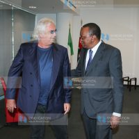 President Uhuru Kenyatta with Italian Businessman Flavio Briatore