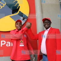 Kiambu senator Kimani Wamatangi with Alliance Party of Kenya (APK) leader Kiraitu Murungi