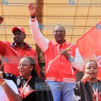 President Uhuru Kenyatta and his Deputy William Ruto during formation of Jubilee Party