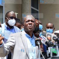 Jubilee Party Secretary General Raphael Tuju address the media