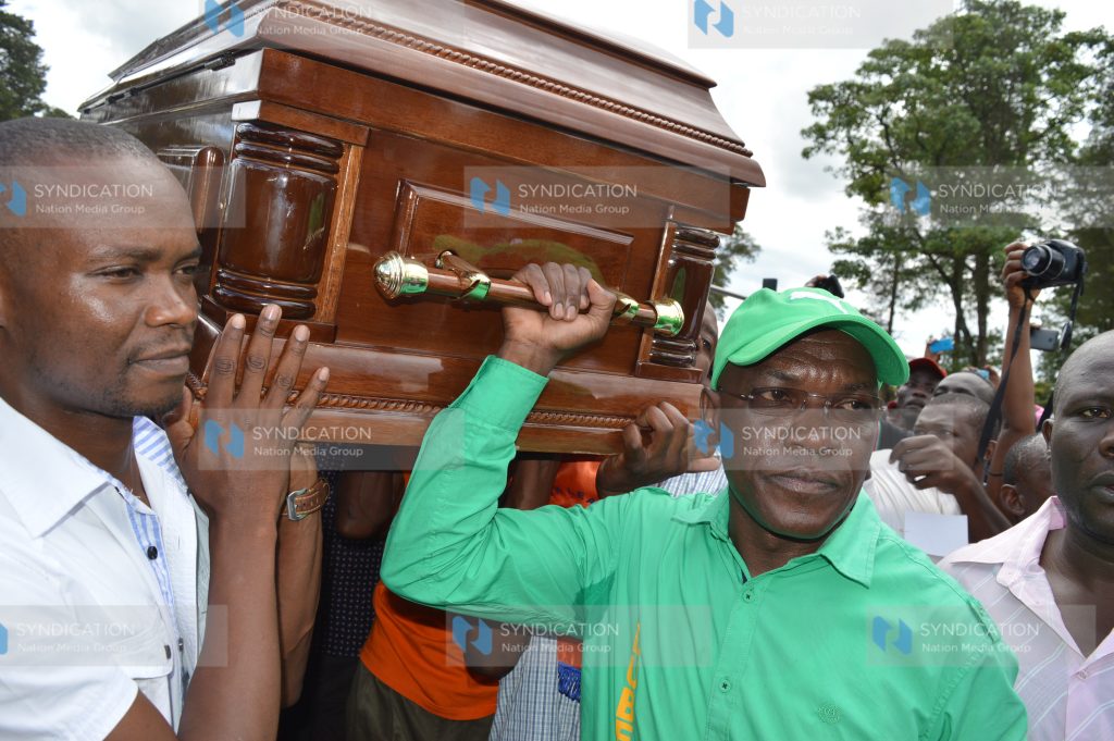 The body of businessperson the late Jacob Juma