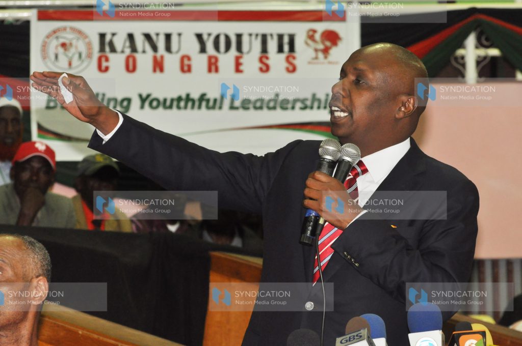 Gideon Moi, serving as the interim KANU chairman