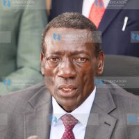 (KNUT) Secretary General Collins Oyuu addressing journalists