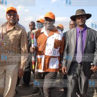 Prime Minister Raila Odinga arrives at Isinya township in Kajiado North