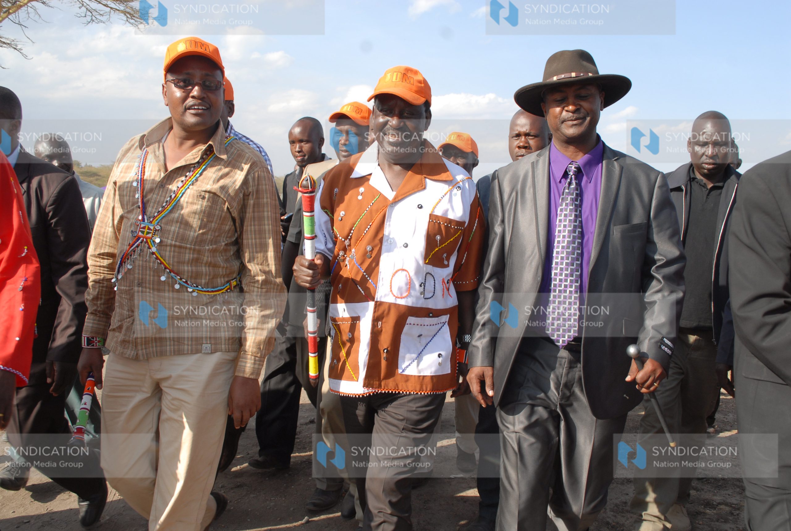 Prime Minister Raila Odinga arrives at Isinya township in Kajiado North