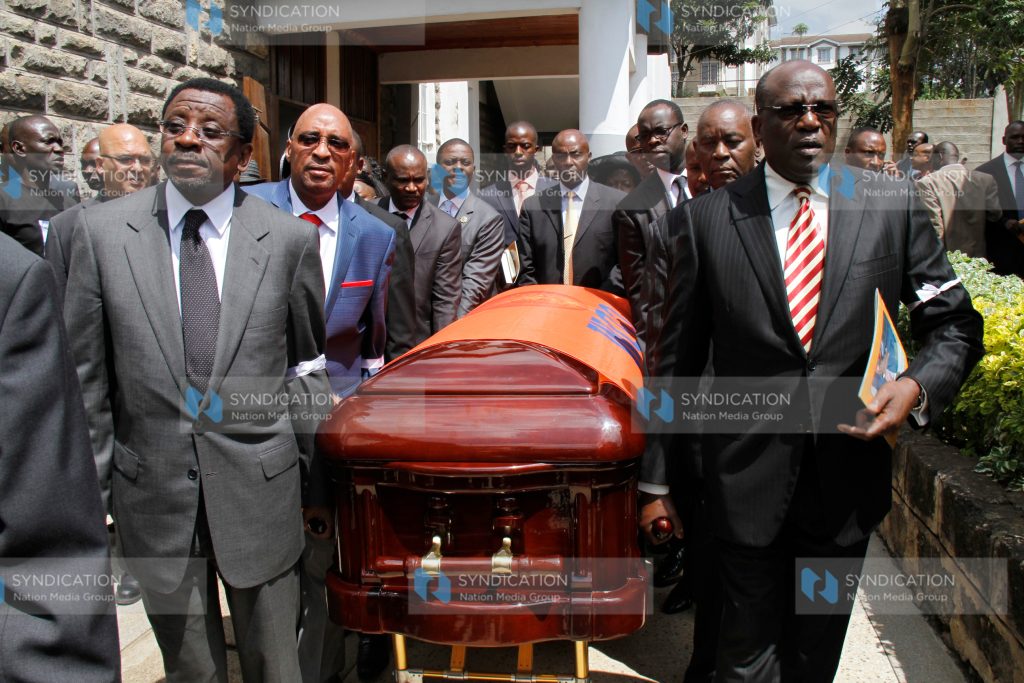 The body the late Homabay Senator Otieno Kajwang’