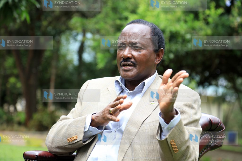 Wiper party leader Kalonzo Musyoka during interview