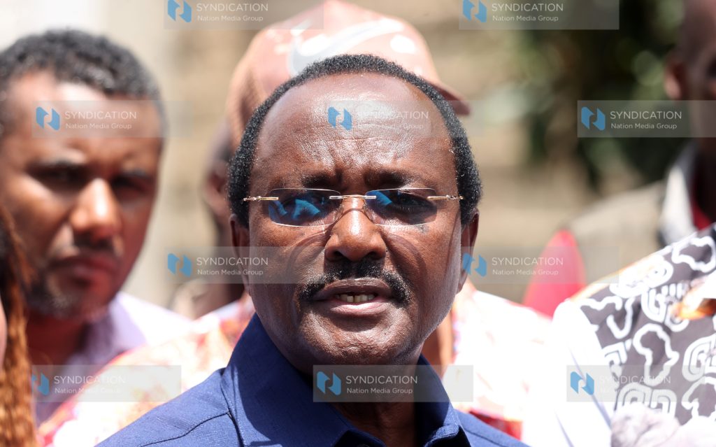 Wiper Party leader Kalonzo Musyoka addressing journalists