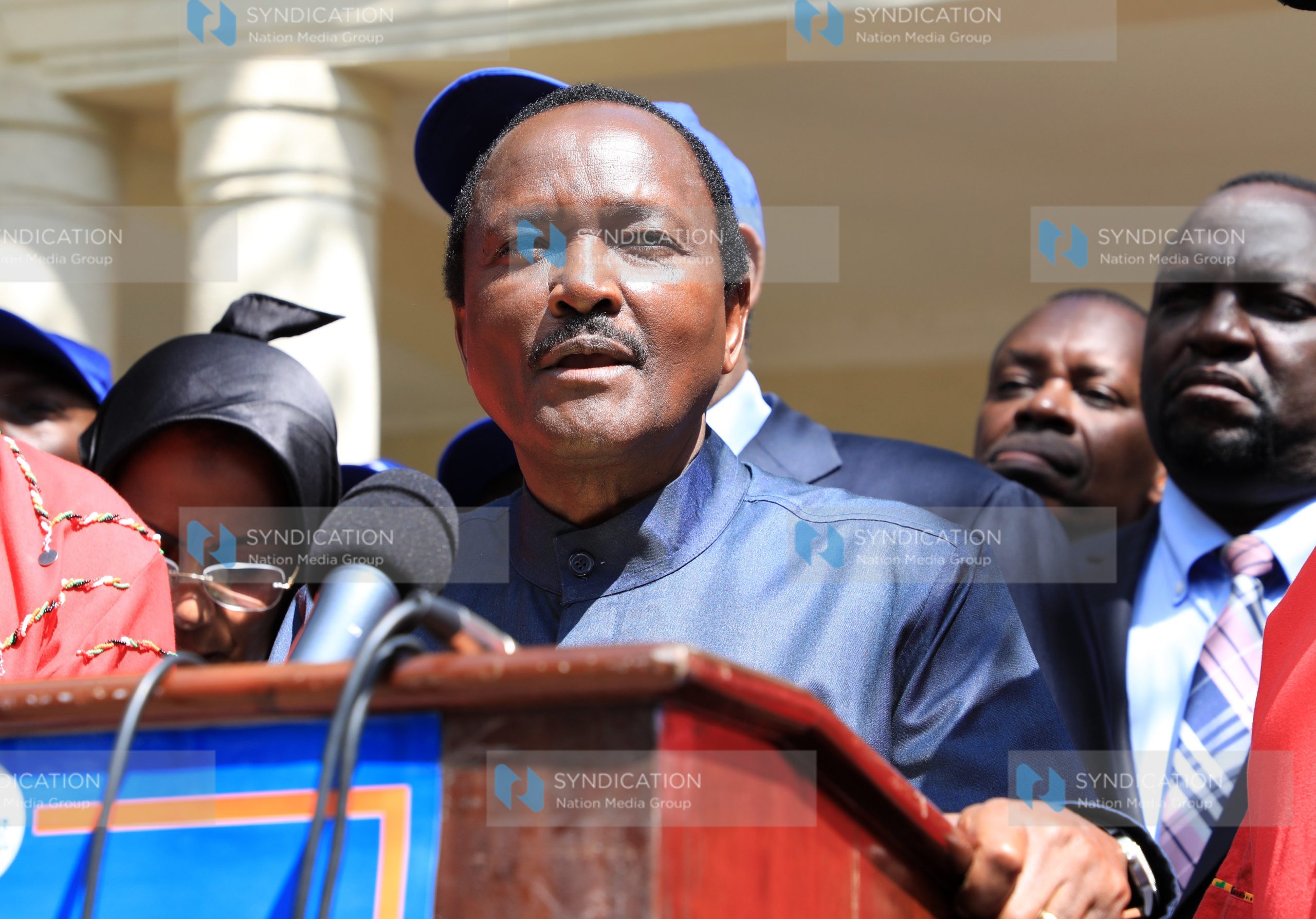 Wiper Party leader Kalonzo Musyoka addressing the media