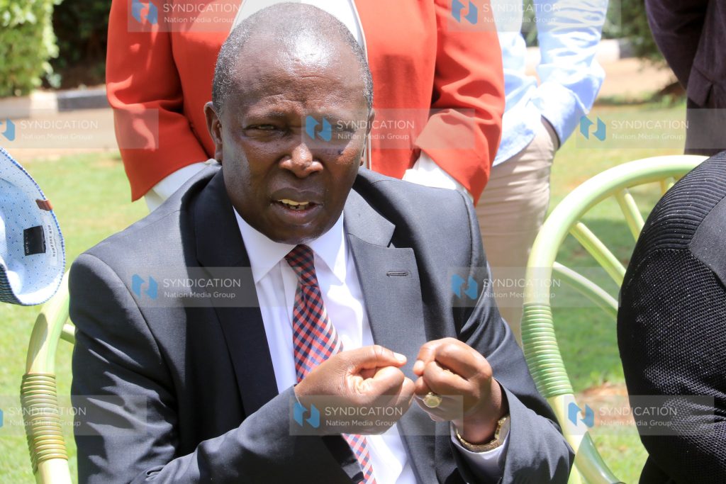 Starehe MP Maina Kamanda flanked by his family address the medi