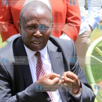 Starehe MP Maina Kamanda flanked by his family address the medi