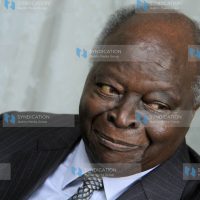Mwai Kibaki where he went to console Mama Edith Matiba