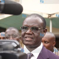 Meru Senator Kiraitu Murungi addresses journalists