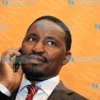 Mwangi Kiunjuri moments before addressing the press