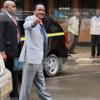 CORD leader Kalonzo Musyoka arriving at Ranalo foods