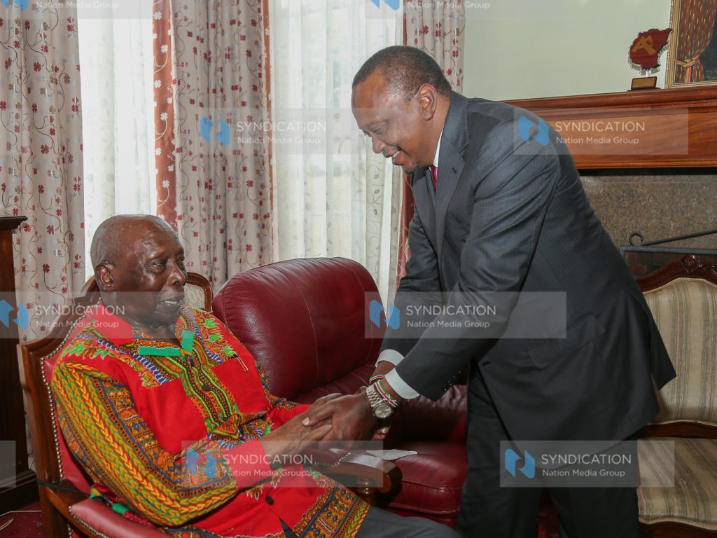 Former President Daniel Arap Moi when he got paid  a courtesy call at his Kabarnet Gardens residence