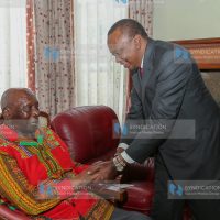 Former President Daniel Arap Moi when he got paid  a courtesy call at his Kabarnet Gardens residence