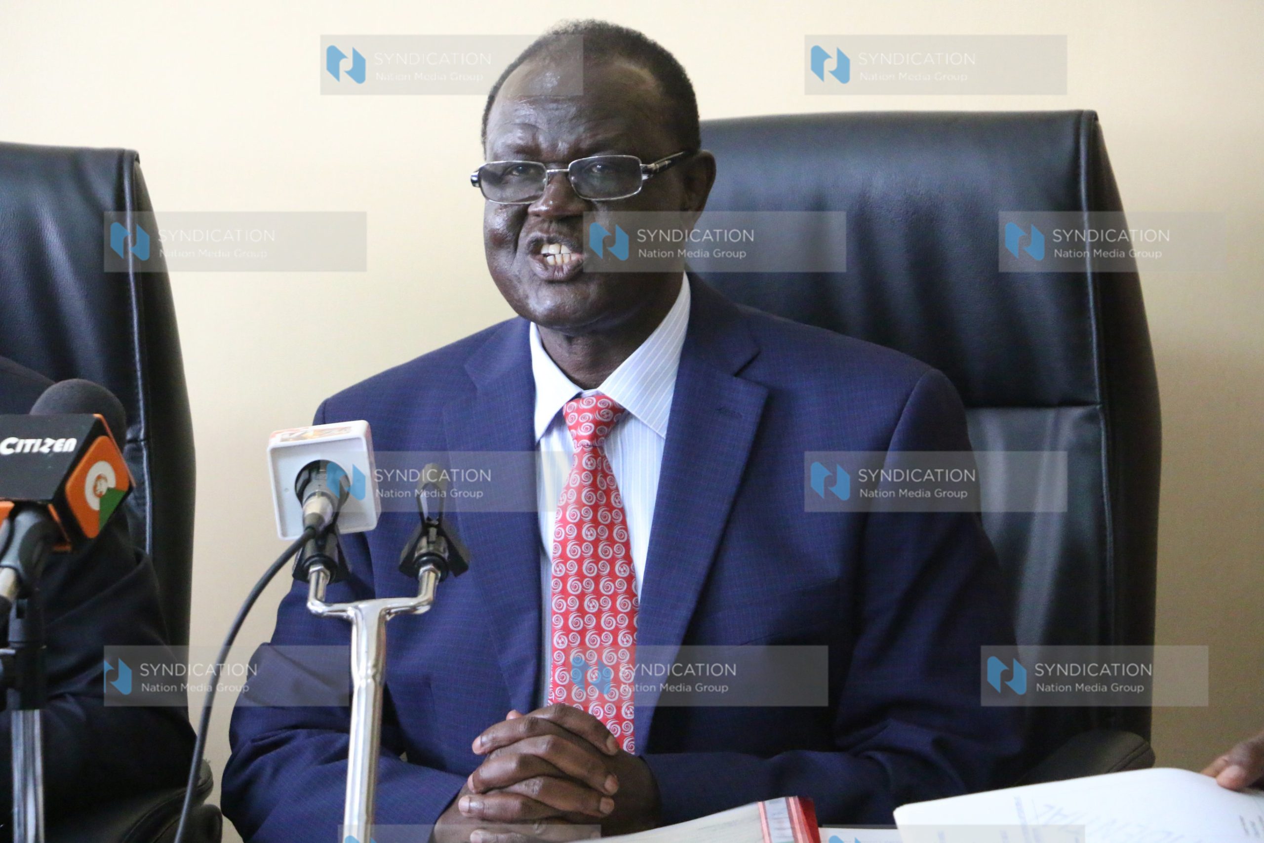 Meru Governor Kiraitu Murungi address journalists