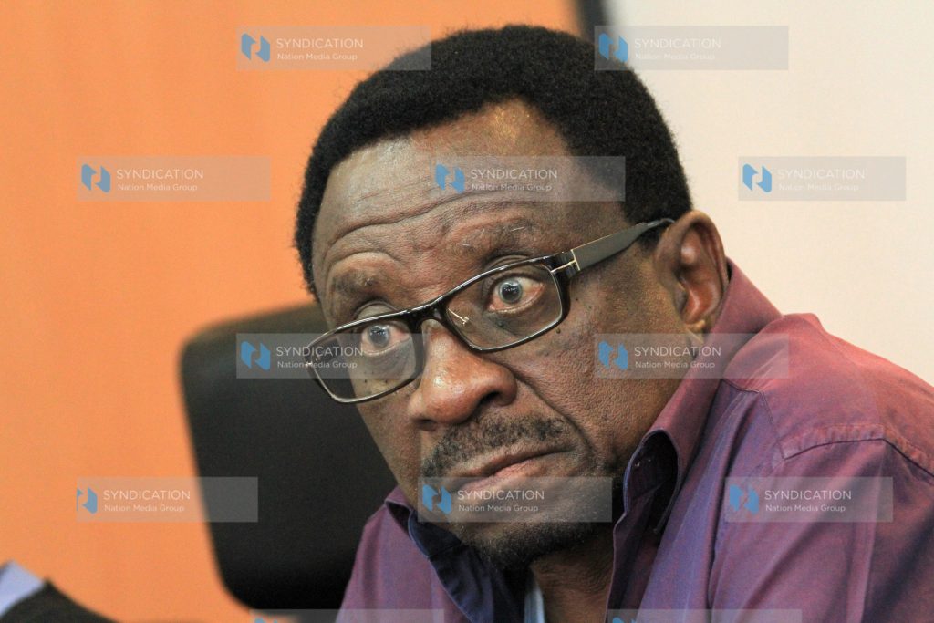 Senator James Orengo addresses the media