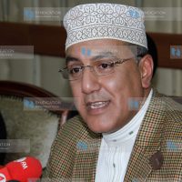 Mining Cabinet Secretary Najib Balala address the media