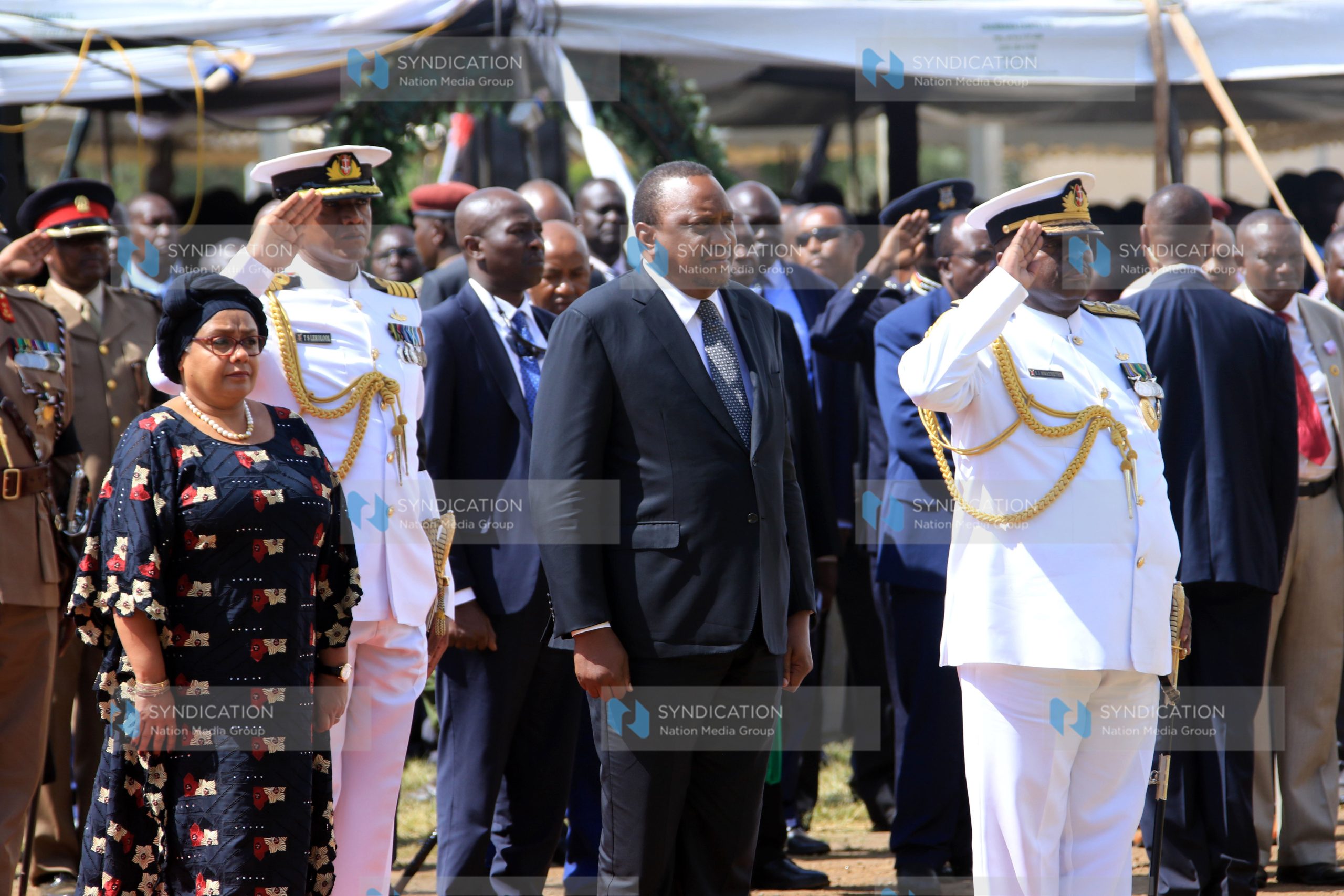 Late former President Daniel Arap Moi during funeral service
