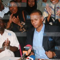 Danson Mungatana together with Narc-Kenya party supporters