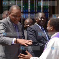 President Uhuru Kenyatta with CORD leader Raila Odinga