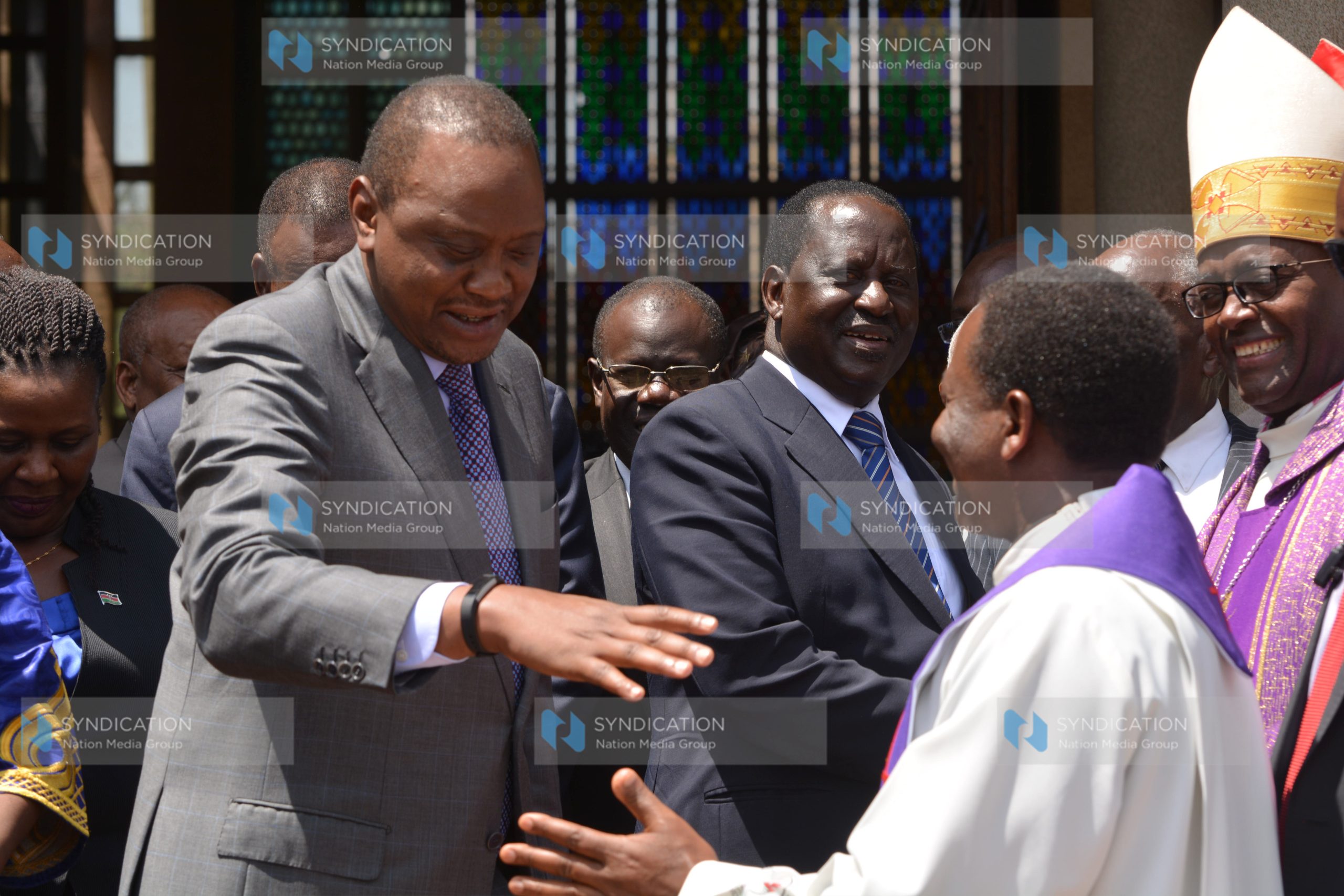 President Uhuru Kenyatta with CORD leader Raila Odinga