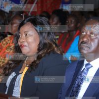 NASA presidential flag bearer Raila Odinga and his wife Ida Odinga