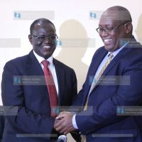 Meru Governor Kiraitu Murungi and Nation Media Group CEO Stephen Gitagama